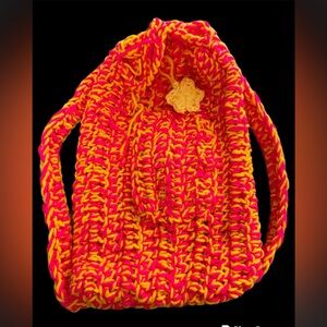 Handmade crocheted backpack